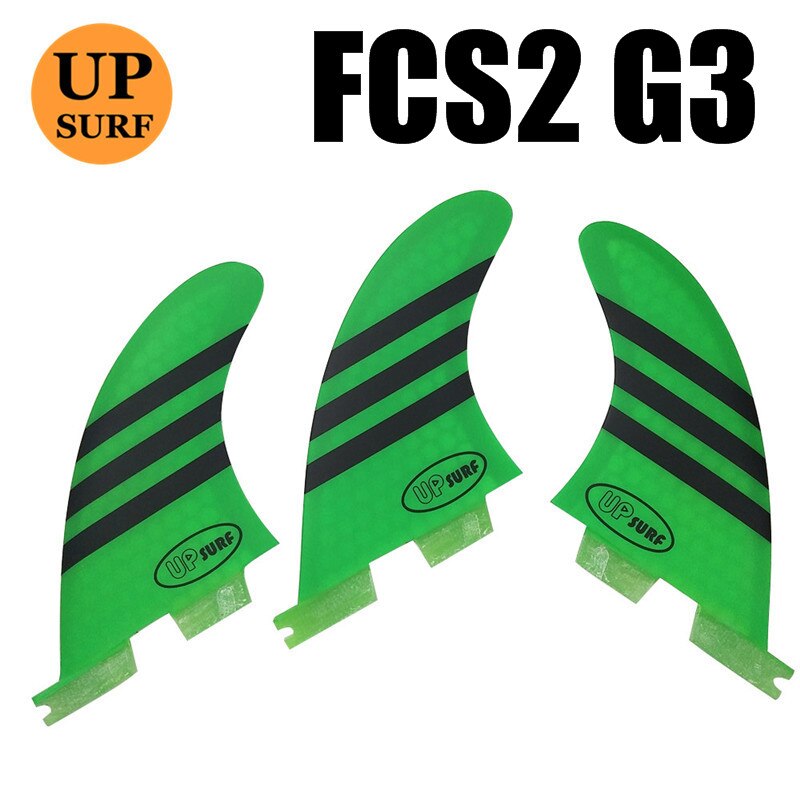 Aletas de surf G7/G5/G3 fcs2, quilla para deportes acuáticos, aleta de paddle up: G3 Green