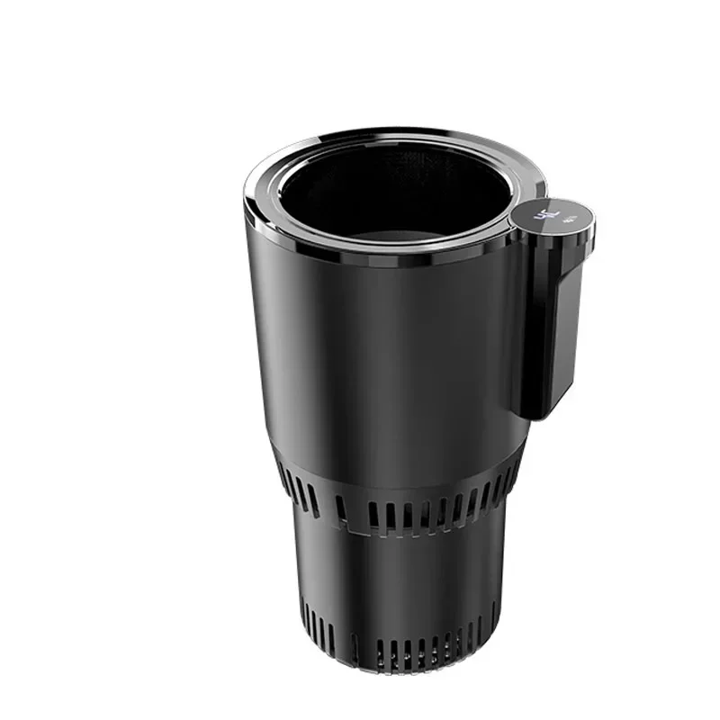 Intelligenter heißer und kalter Getränkehalter, 2-in-1, intelligente Kühlung, Heizung, Auto-Getränkehalter, Mini-Auto-Kühlschrank, Büro, Kühlung und Heizung: Black