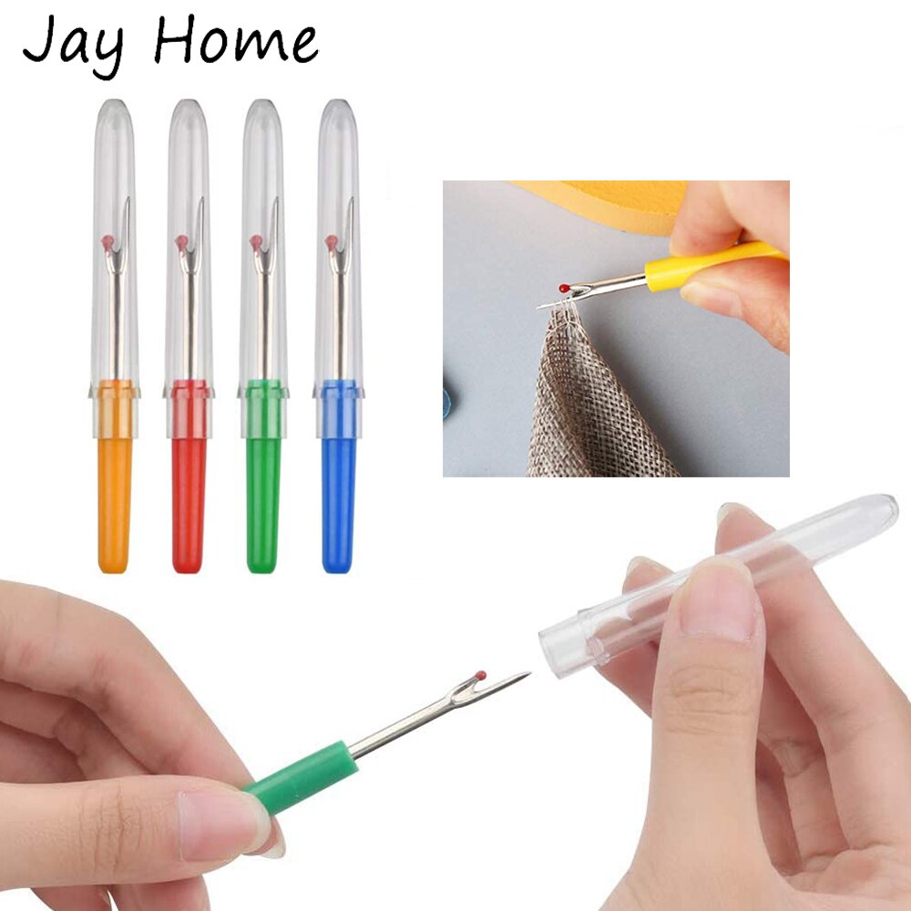 2PCS Sewing Seam Ripper Kit Stitch Unpicker Thread Cutter Tool with Trimming Scissor for Sewing Crafting Removing Threads