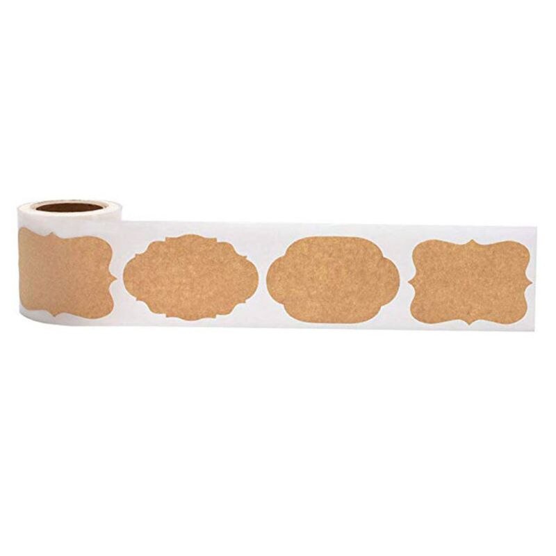 Etiquetas adhesivas para frascos de cristal, pegatina de sellado manualidades naturales en blanco para Tartas, embalaje de de Navidad, 300 Uds.