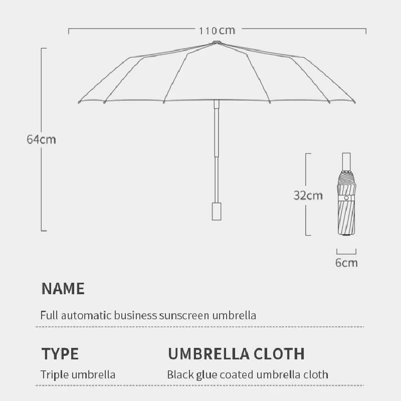 Xiaomi Automatischer Regenschirm, 24-Knochen, einfarbig, leicht, zusammenklappbar, großformatig, für den Außenbereich, wasserdichter Sonnenschirm, UV-Schutz