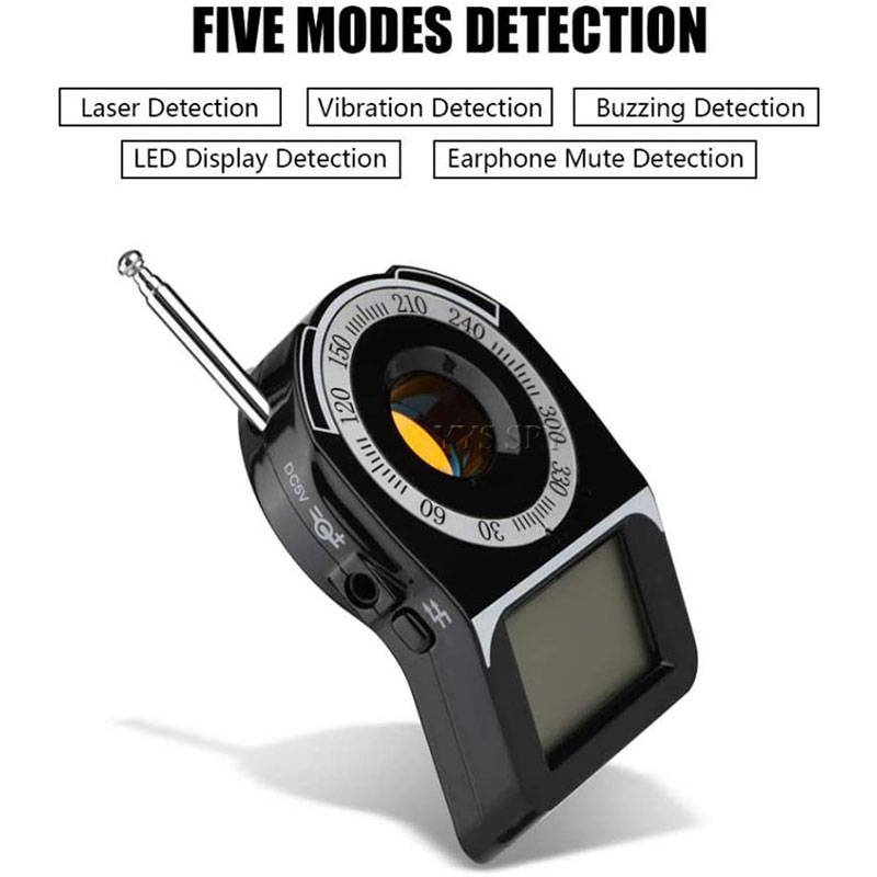 Mini  cc309 rf signal detektor anti spion kamera wifi trådløs kablet skjult len scanner aflytning bug anti candid camara finder