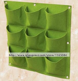 Pocketgarden Hanging Plant Pots Wall Pot Vertical Garden Flower Pots and Planter Hanging Pots Planter garden supplies: 9 pockets flat