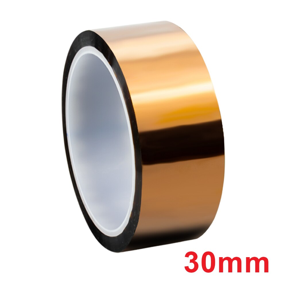 for Kapton Tape 6mm 10mm 20mm 30mm Polyimide Golden Finger High Temperature Heat Tapes Electronic Industry Sticker 100ft 33m: 30mm