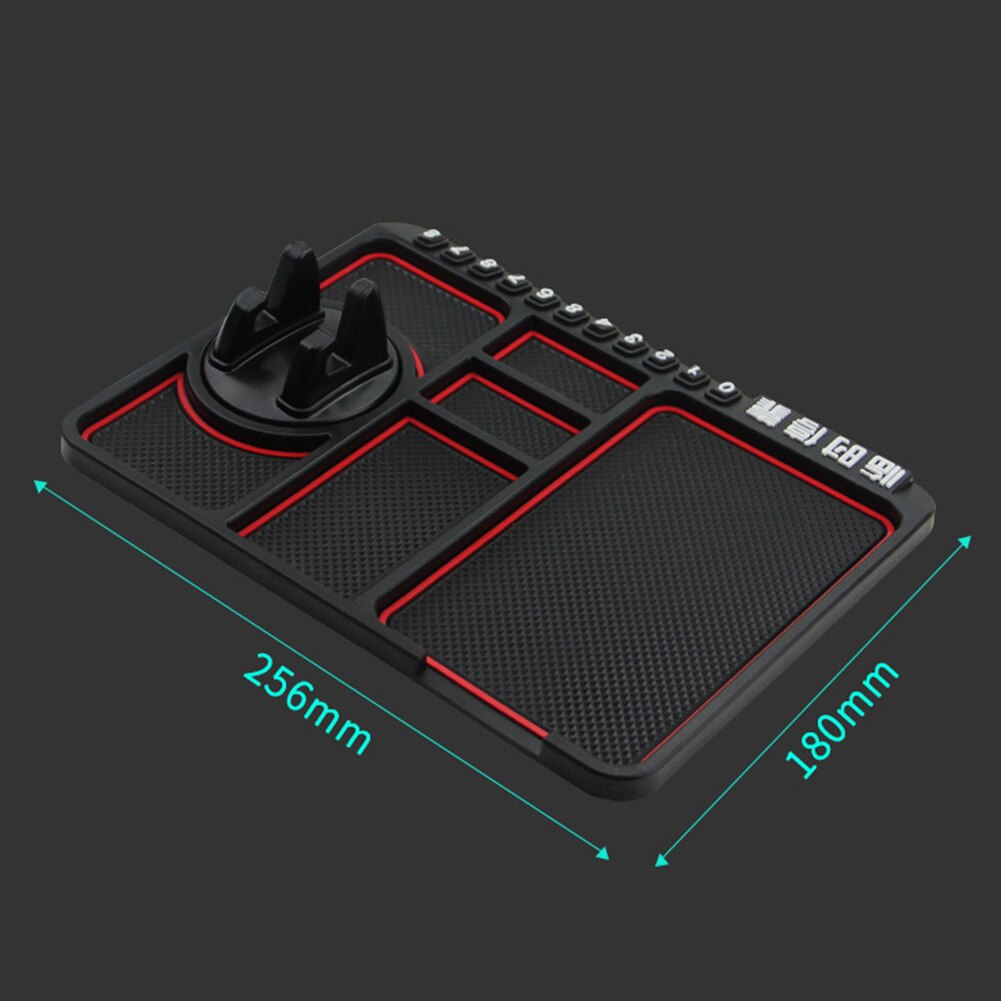 Anti-slip Multifunctional Car Dashboard Mat Keys Cell Phone Stand Holder Pad