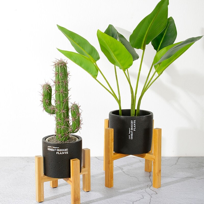 Vier-Legged Houten Bloempot Houder Plant En Vetplanten Bloempot Basis Display