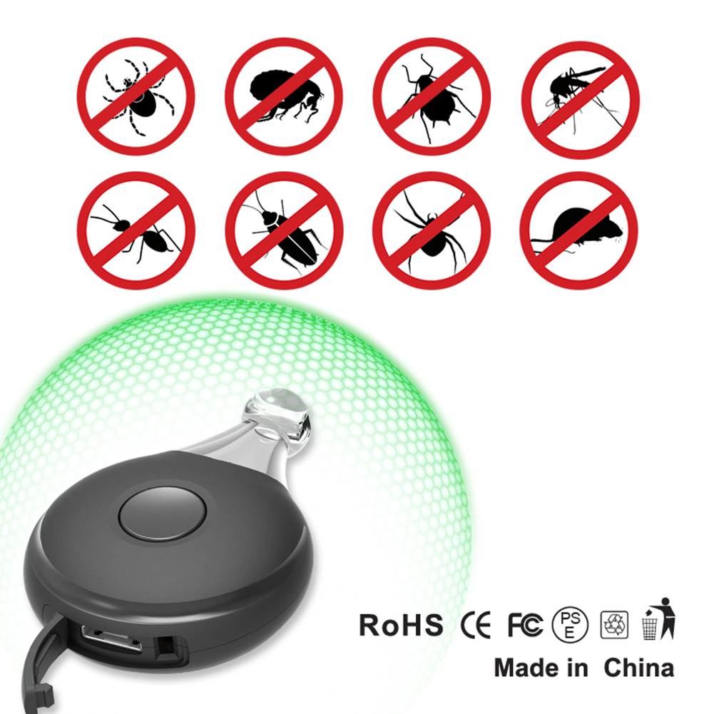 Elektronischer Mückenvertreiber, Ultraschall, Schädlingsbekämpfung, Floh, Zecken, Läusevertreiber für freundlicher, Haustier, tragbar, Anti-Insekten-Insektenschutzmittel