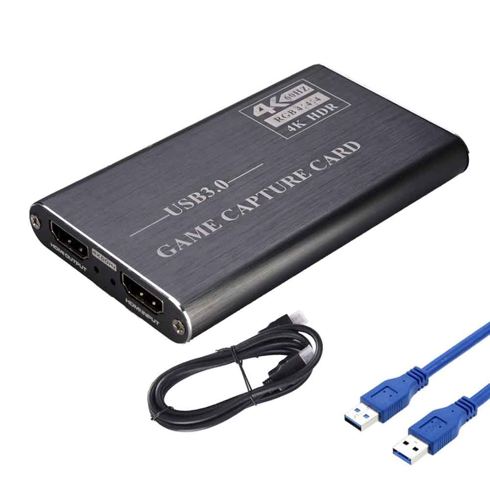 4K Hdmi Game Video Capture Card USB3.0 1080P Grabber Dongle Hdmi Capture Card Voor Obs Vastleggen Game Game capture Card Live: Black