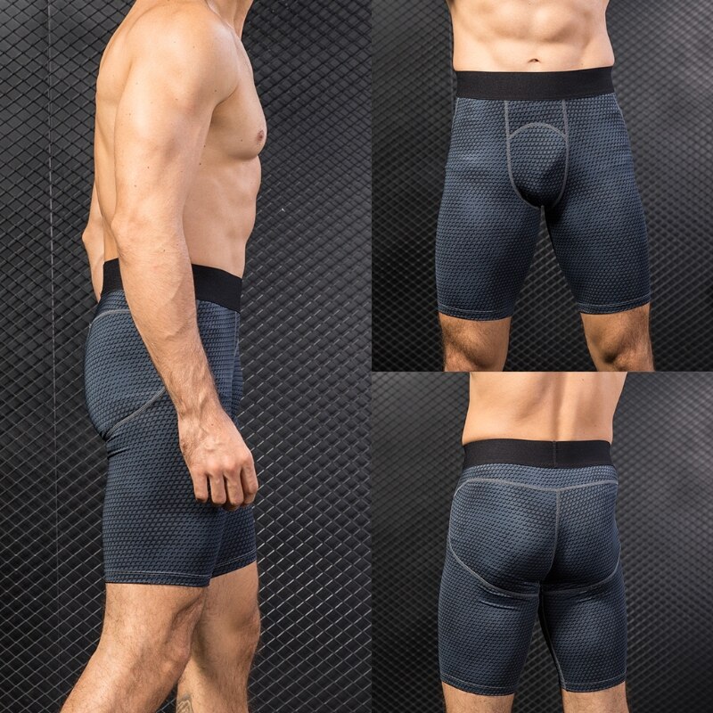 Ropa de compresión para el gimnasio deportiva para hombre bajo la capa Base pantalones cortos medias atléticas