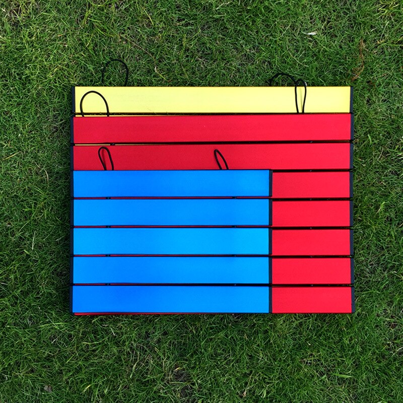 Outdoor Portable Mini Table Foldable Folding Camping Hiking Desk Traveling Camping Picnic Blue Ultra-light AI Alloy