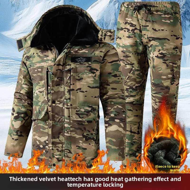 Vêtements de travail en polaire épaisse pour hommes, coupe-vent, imperméable, , en coton, ensemble gilet, combinaison de Protection du travail, automne et hiver