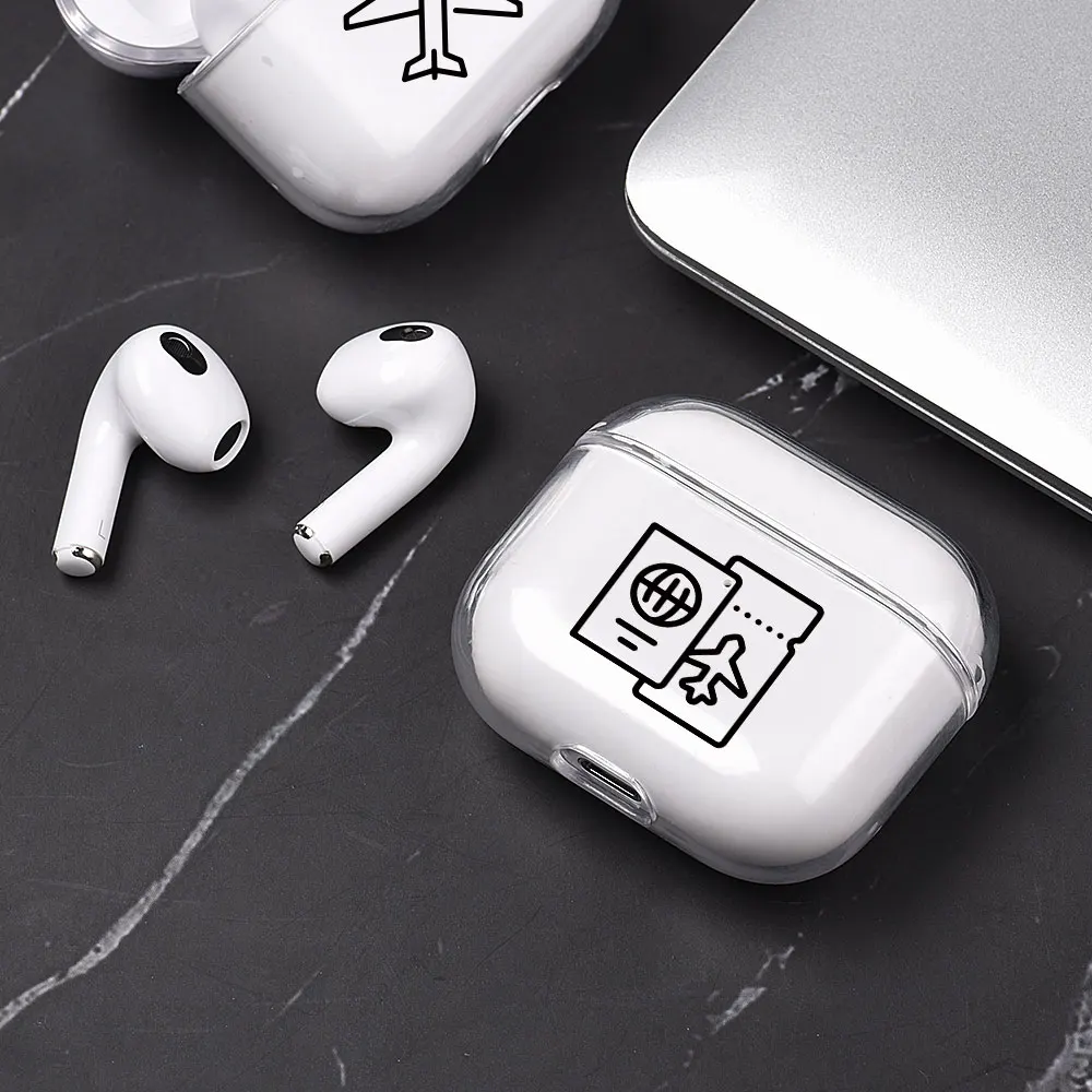 Bonito mapa de viagem do mundo caso de fones de ouvido para apple airpods 4 4th 3rd 3 2 2nd 1 escudo airpods pro macio transparente fone de ouvido capa