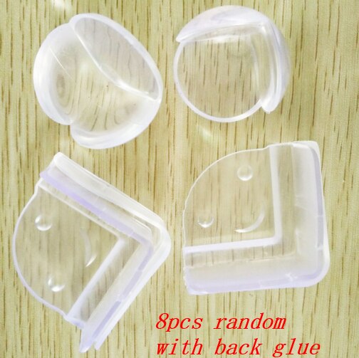 4/8 sztuk ochraniacze zabezpieczające przed dziećmi meble osłony narożników stół pokrywa ochronna silikonowe pcv Anticollision krawędzi i osłony narożników: 02 8szt losowy