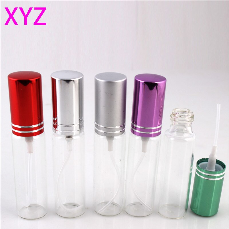 XYZ-Mini flacon de parfum Portable vide en verre avec atomiseur contenant pour cosmétiques de voyage, 5 pièces, 5 ML ou 10 ML