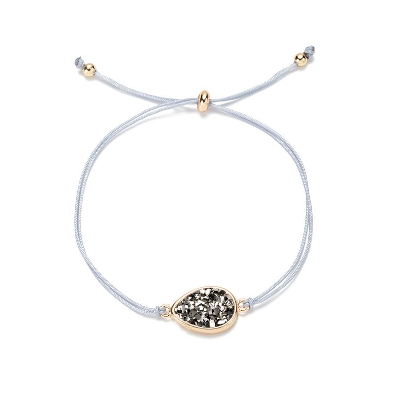 Ronde Druzy Drusy Armband Faux Hars Druse Stone Verstelbare Touw Koord Armband Sieraden voor Vrouwen/Vriendin: 9