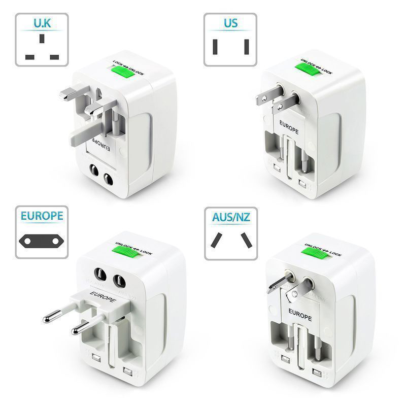 Vs Naar Eu Europa Stekker Stopcontact Travel Adapter Universal Travel Socket Usb Power Charger Converter