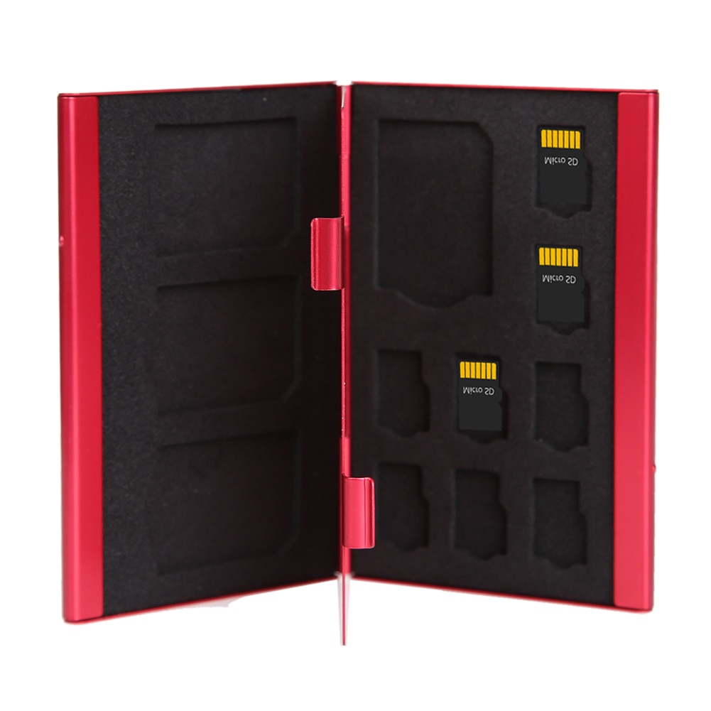 ALLOYSEED Geheugenkaart Storage Case Box Portable Aluminium 4 * SD 8 * Micro SD/TF Kaarten Case opbergdoos Protector Holder Cover