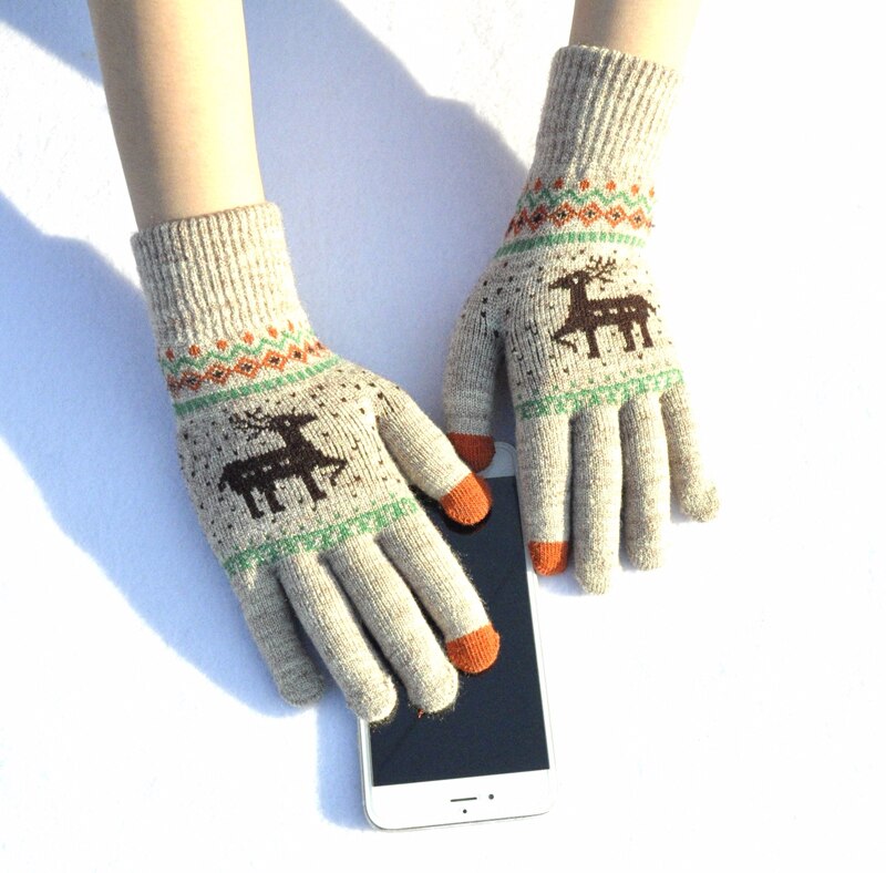 Wecute Winter Warm Handschoenen Over 12 Jaar Kind Tiener Kerst Handschoenen Festival Persoonlijkheid Elanden Voegen Fluwelen Warm Te Houden