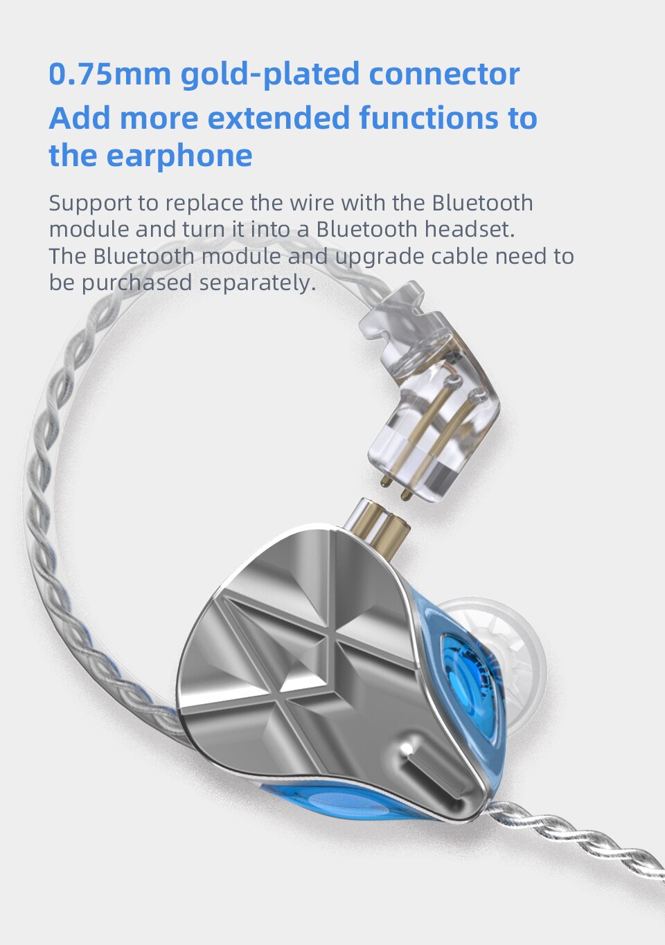 KZ ASF 10 Balanced Armature Driver HIFI In Ear Earphone DJ Monitor Earbud 10BA Noise Cancelling HeadsetKZ ZAX ASX ZSX TRN BA5 BA