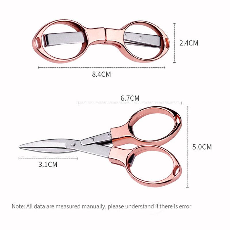 Durable Stainless Steel Foldable Sissors Portable Handmade Crafts Scissors Stationery Folding Scissors DIY SewingTool Home Tools
