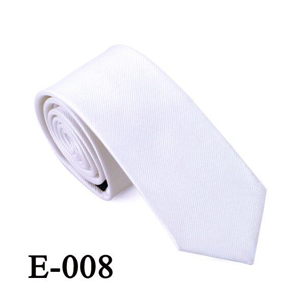 20 Styles Solid Men's Skinny Ties Plain Gravata Narrow Slim Ties Jacquard Woven Silk Ties for Mens Wedding Cravata 5.5cm: E008