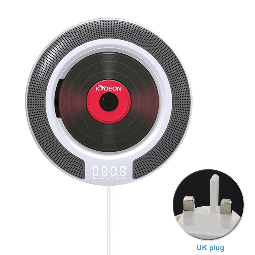 Portable Music Wall Mountable Multifunctional With Bluetooth Boombox Stereo Hifi CD Player Built In Speaker USB Port FM Radio