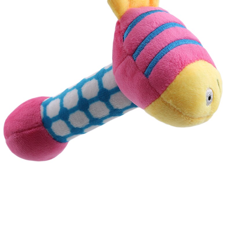 Neugeborenen Rassel Spielzeug 0-1 Jahre Alte Baby Cartoon Tiere Bett Glocke Plüsch Hand Infant Spielzeug