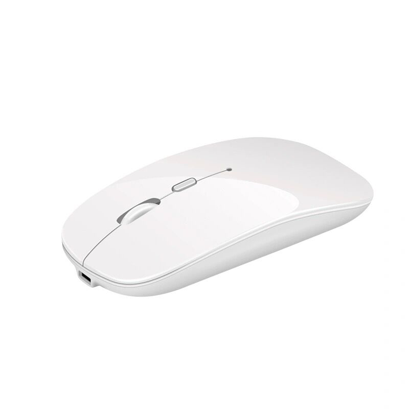 Drahtlose Maus Bluetooth Wiederaufladbare Maus Drahtlose Computer Stille Mause Ergonomische Mini Mäuse USB Optische Mäuse Für PC laptop: WHITE