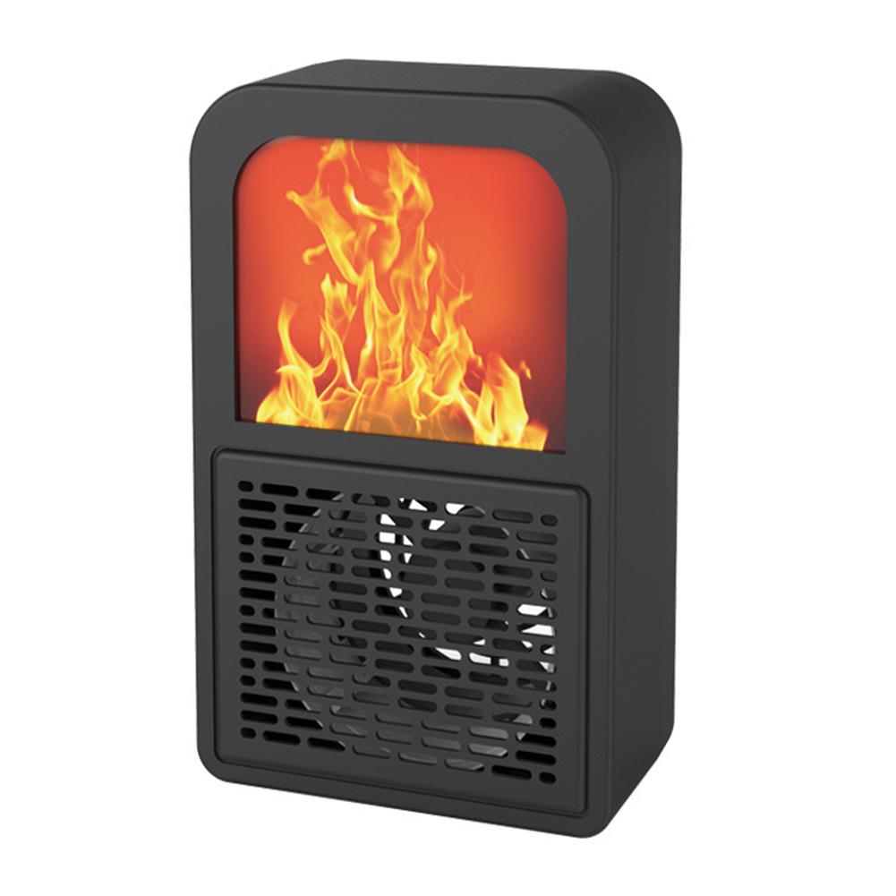 Mini overophedningsbeskyttelse 3d flamme pejsvarmer vinter hjem desktop elektrisk varmere maskine til kontor sovesal