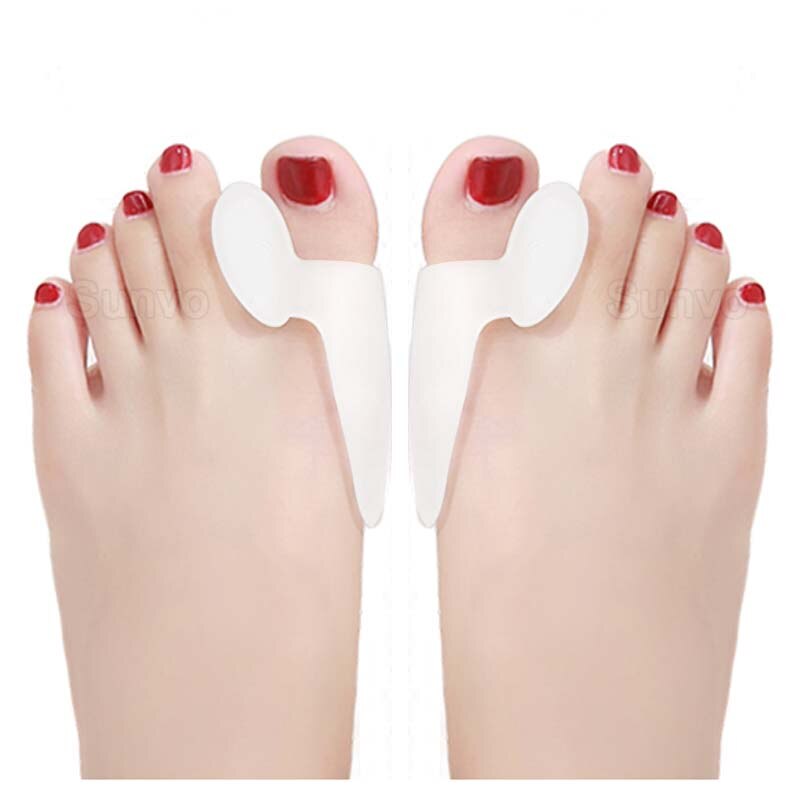 1 Paar Siliconen Teen Separator Bunion Spalk Grote Teen Bone Hallux Valgus Overlappende Corrector Schoen Insert Voetverzorging Orthese Gereedschap