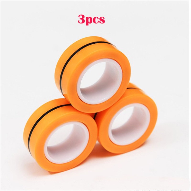 Hot 3 sztuk magnetyczne Spinne Fidget pierścień Spinner magnes zabawki typu Fidget Unzip antystresowy dla dzieci dorosłych magnetyczne pierścienie...: NO.1713