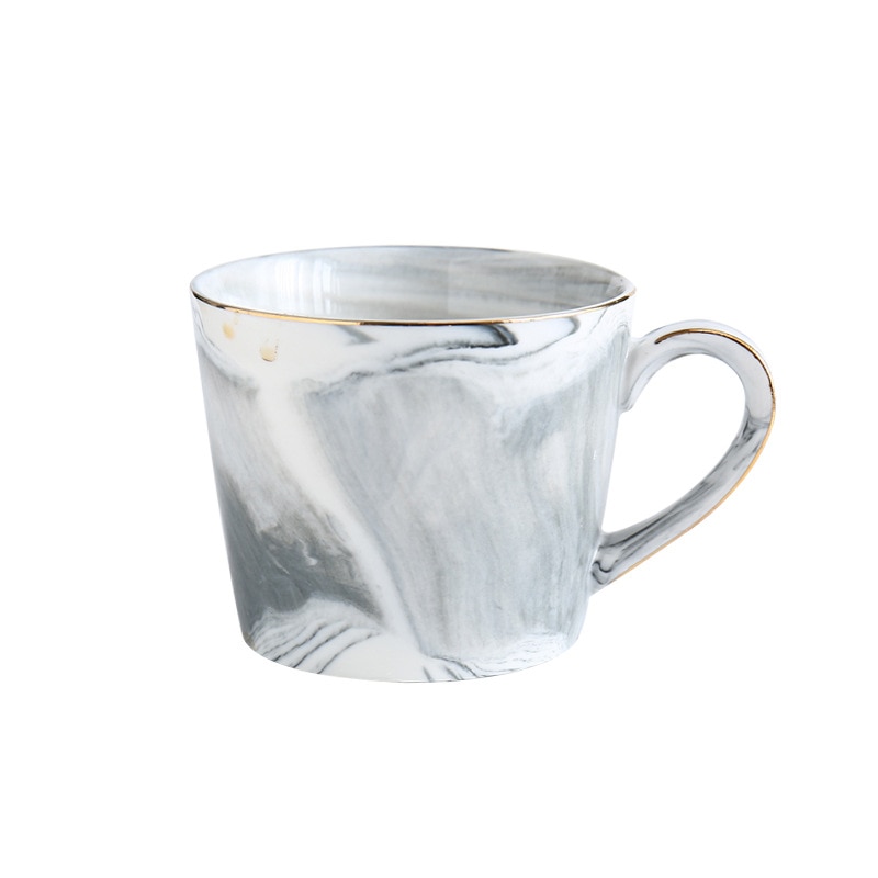 Kaffekrus 360ml vippemønster guldkant kaffekop nordisk stil luksus par krus elskeres kop