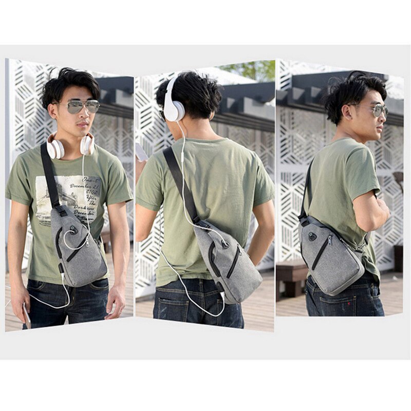DIHOPE männer Brust Tasche Telefon Tasche Messenger Sport Multi-funktion Schulter Handtasche Persönliche Schulter Anti-diebstahl Tasche