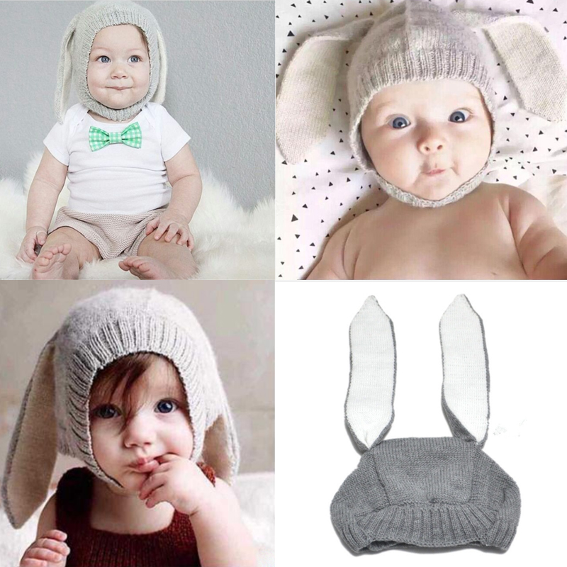bébé trucs accessoires infantile bébé filles garçons unisexe lapin chapeaux longues oreilles Rabiit tricoté casquettes pâques chapeaux pour 3-24M