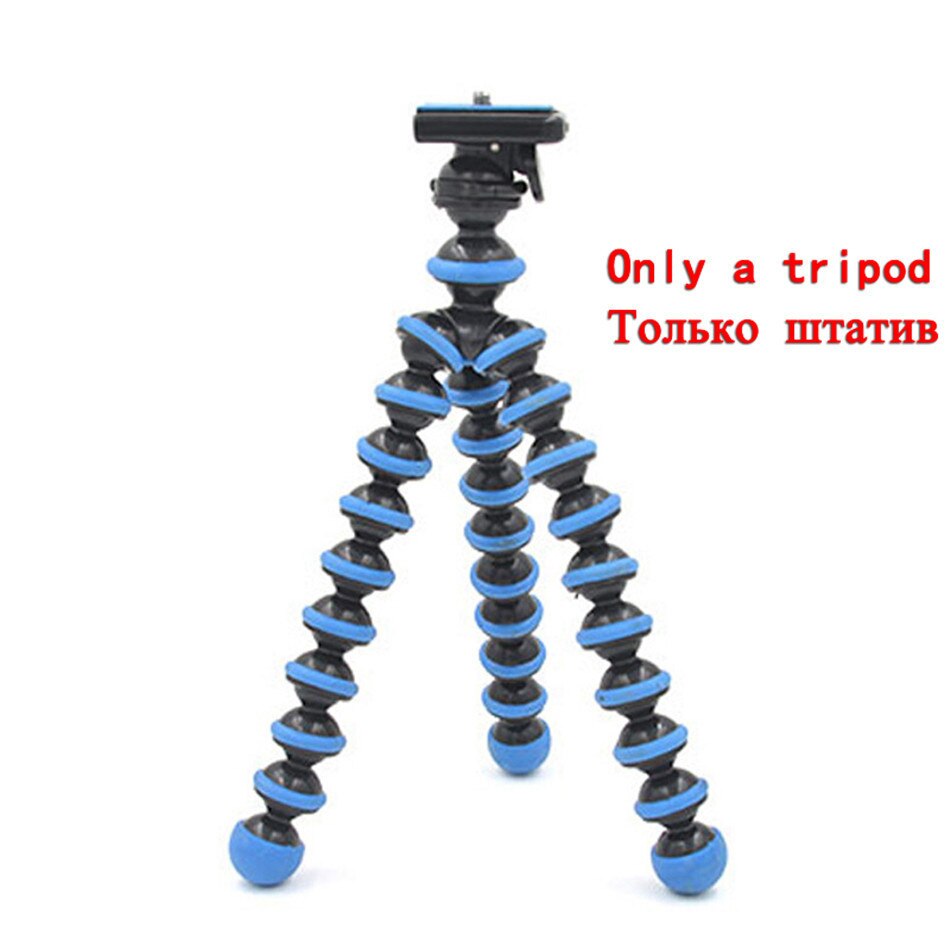 Mini Flexibele Octopus Statief Voor Mobiele Telefoon Samsung Xiaomi Huawei Iphone Actie Camera Voor Gopro Sjcam Yi Universele Houder: Only Blue Tripod