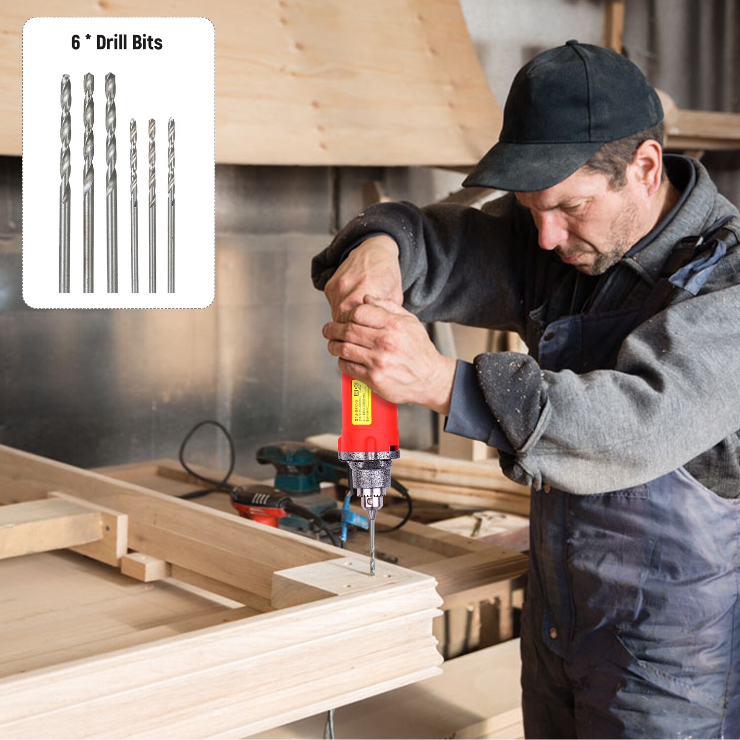 EU/US 60Hz Multifunction Electric Rotary Drill Sander Polishing Tool Set 6 110V 240W Rotary Tool Kit Variable Speed