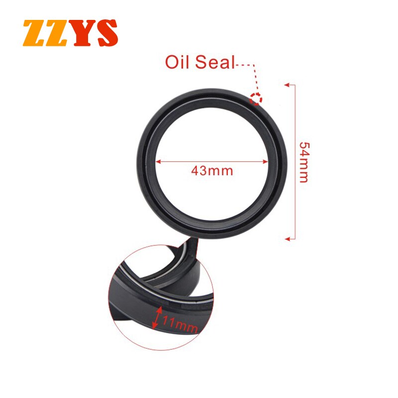Sello de aceite para horquilla de amortiguador de motocicleta, accesorio para Harley Davidson V-ROD XR1200 09-10 XR1200X XR 1200 11-14, 43x54x11 43 54 11