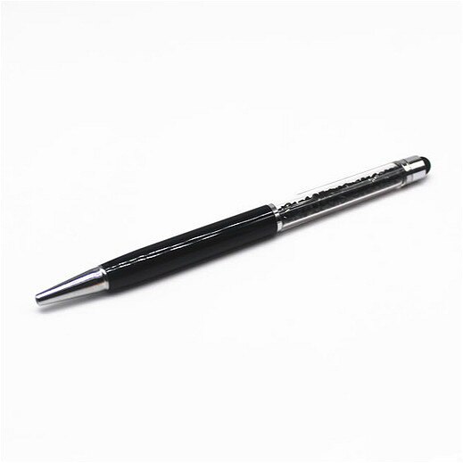 1pcs Zufällig 2 in 1 Kugelschreiber Touch Screen Stylus Stift Nützliche Tablet Pen Für Pad Smart Telefon: Black