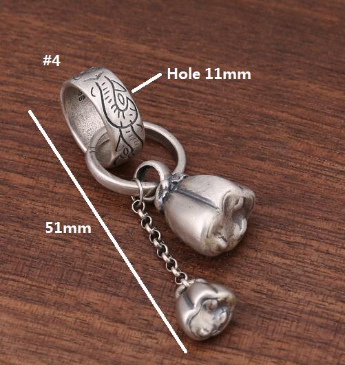 Breloque en forme de cœur en argent Sterling 100% 925, petit pendentif en forme de Lotus bohème, bijoux à faire soi-même, en argent pur 925: Style 4