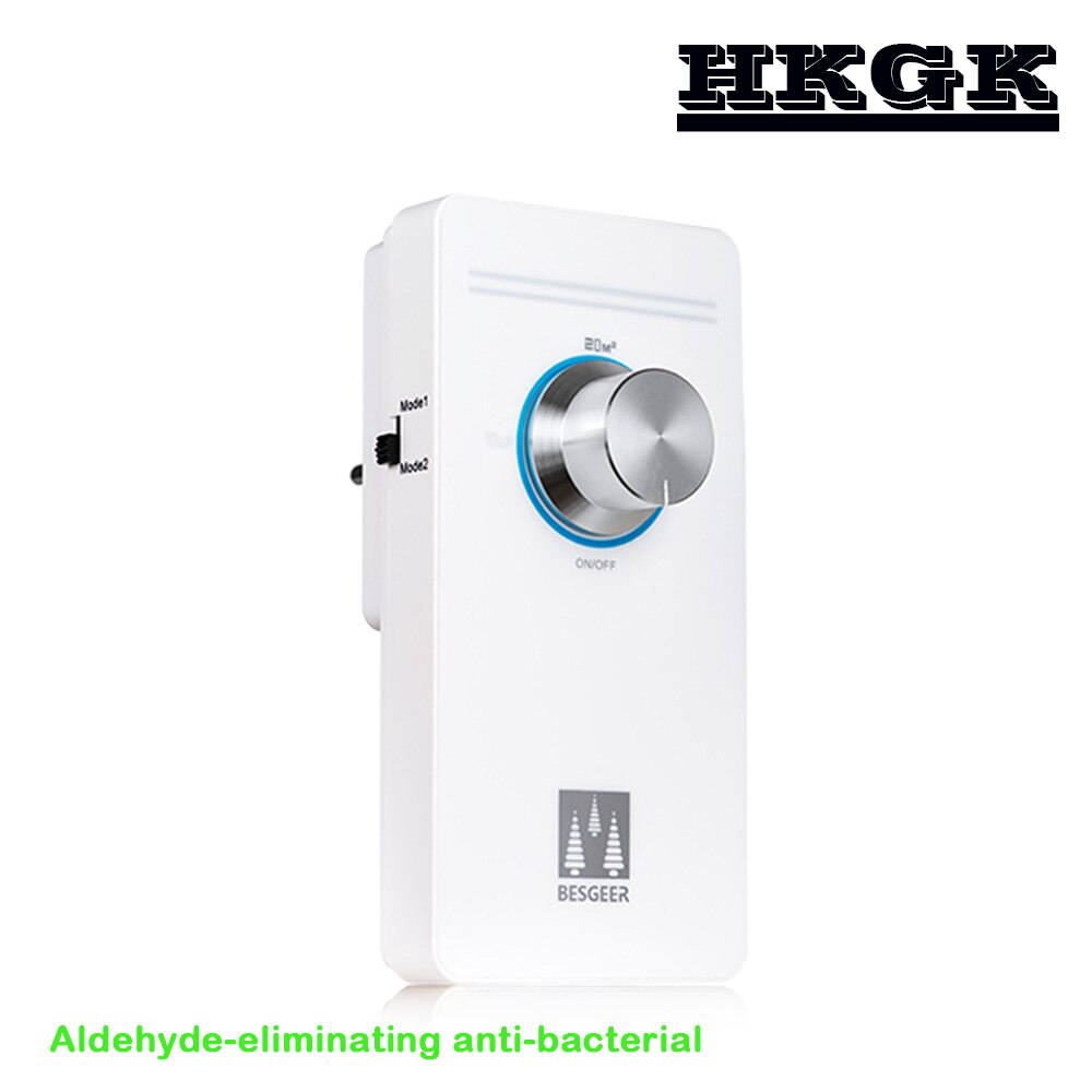 Generador de ozono con enchufe de la UE de 220V, esterilización interior y purificador de aire de eliminación de formaldehído, dos opciones de modo de trabajo: WHITE