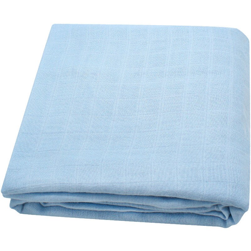 Newborn Manta Baby Swaddle Muslin Blanket Baby Deken Newborn Accessories Muslin Gasas Bebe Algodon: Sky Blue