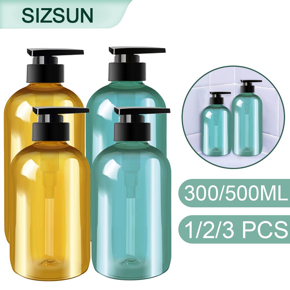 1/2/3PCS Liquid Soap Dispenser Bottle Press Type Lotion Empty Bottle 300ML/500ML Shampoo Body Wash Shower Bottle Bathroom