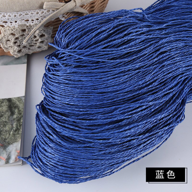 Sommerhue garn garn til strik 500 g/ lot raffia halmgarn hæklegarn til håndlavede hatte kurve håndværk: C