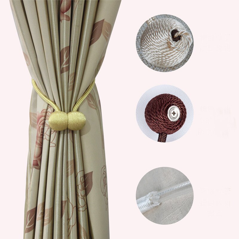 1pc magnetische gordijnbinders, haak, gesp, clip, gordijnbinder, polyester, decoratief woonaccessoire