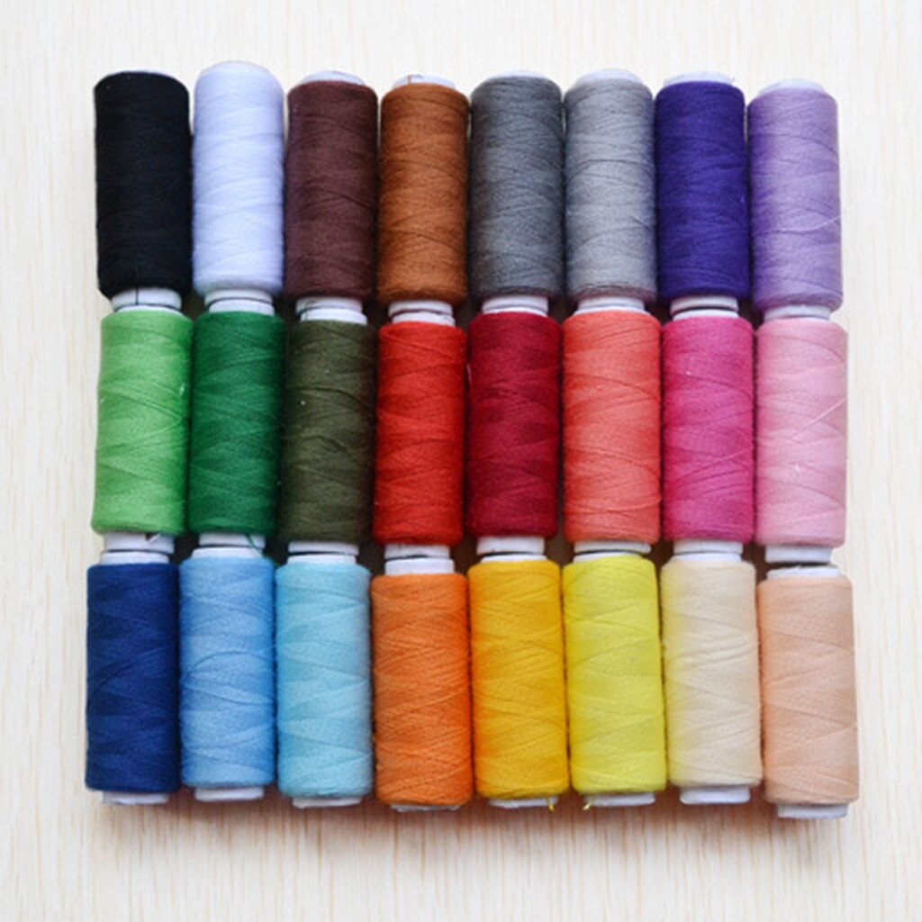 24 stücke Nähgarn 24 Farben NäHenne Industrielle Maschine und Hand Nähen Polyester Nähgarn