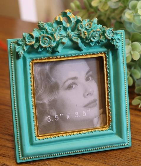 Resin European Court Series Retro Old Style Photo Frame Picture Frame: 3inch square