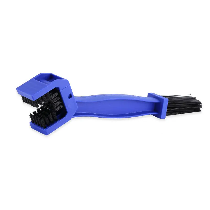 Draagbare kettingreiniger motorfiets racefiets ketting schone borstel fiets schoon motorfiets gereedschap kettingreiniger onderhoud tool: Blauw