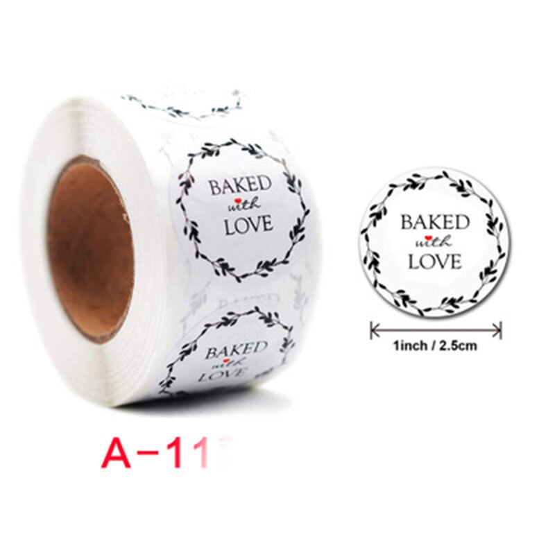 500pcs/roll Handmade Sticker Circle Stationery Seal Labels wedding Sticker Business Packaging Stationery Sticker