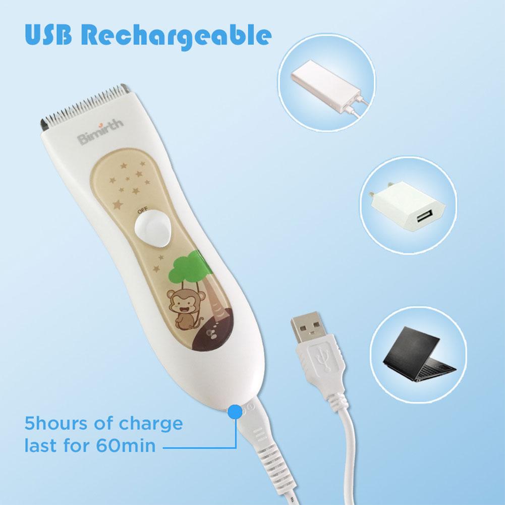 Cortapelos eléctrico para bebé, recortador de pelo impermeable para niño, Kit de corte recargable inalámbrico para cuidado del cabello para niño pequeño