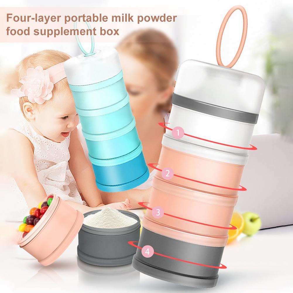 Baby Food Dispenser Multiple Layers Waterproof Detachable Food Storage Opening Cereal Infant Snack Container for Home Use